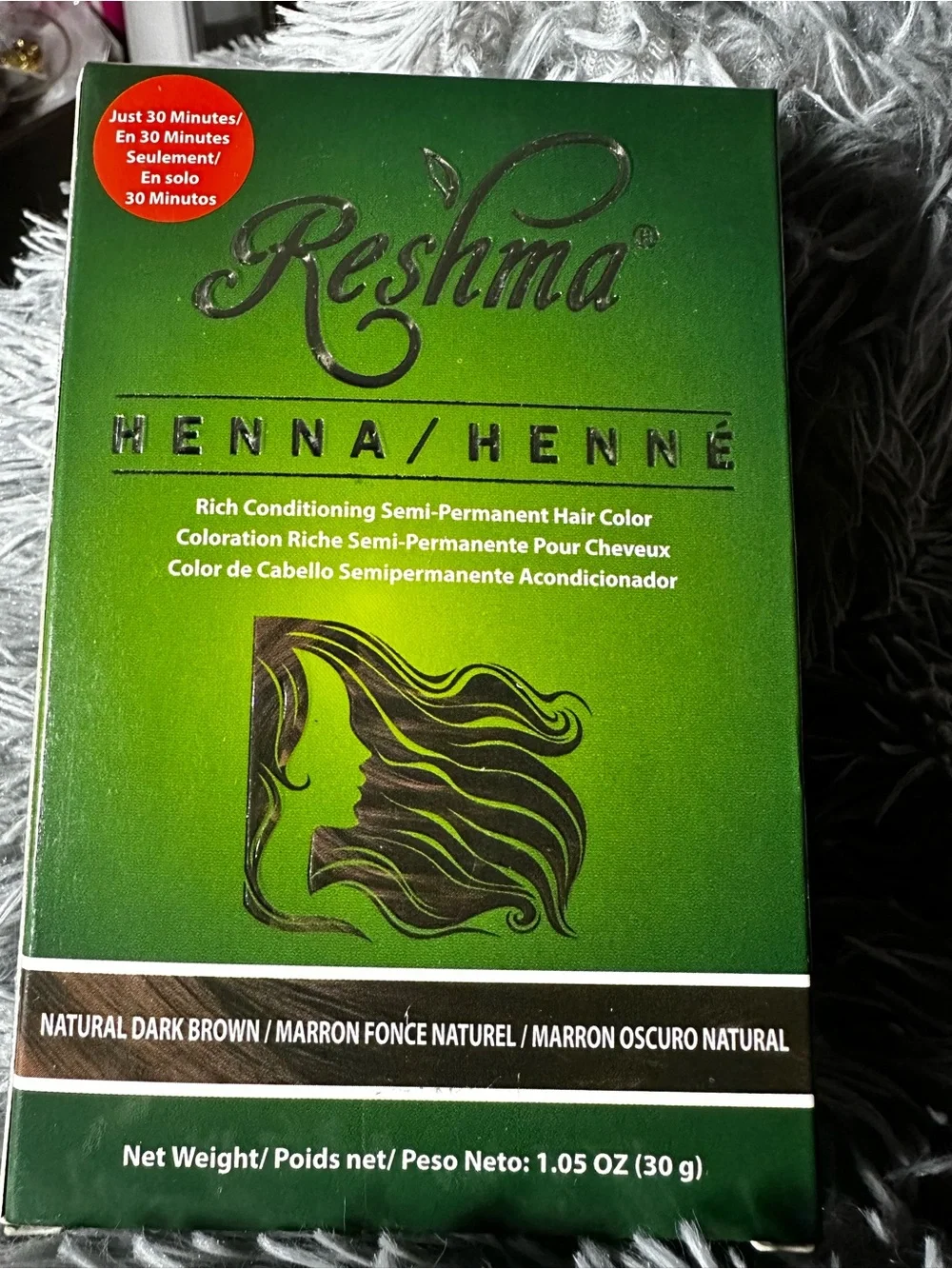 Natural Dark Brown Henna Hair Color - Rich Conditioning Semi-Permanent
